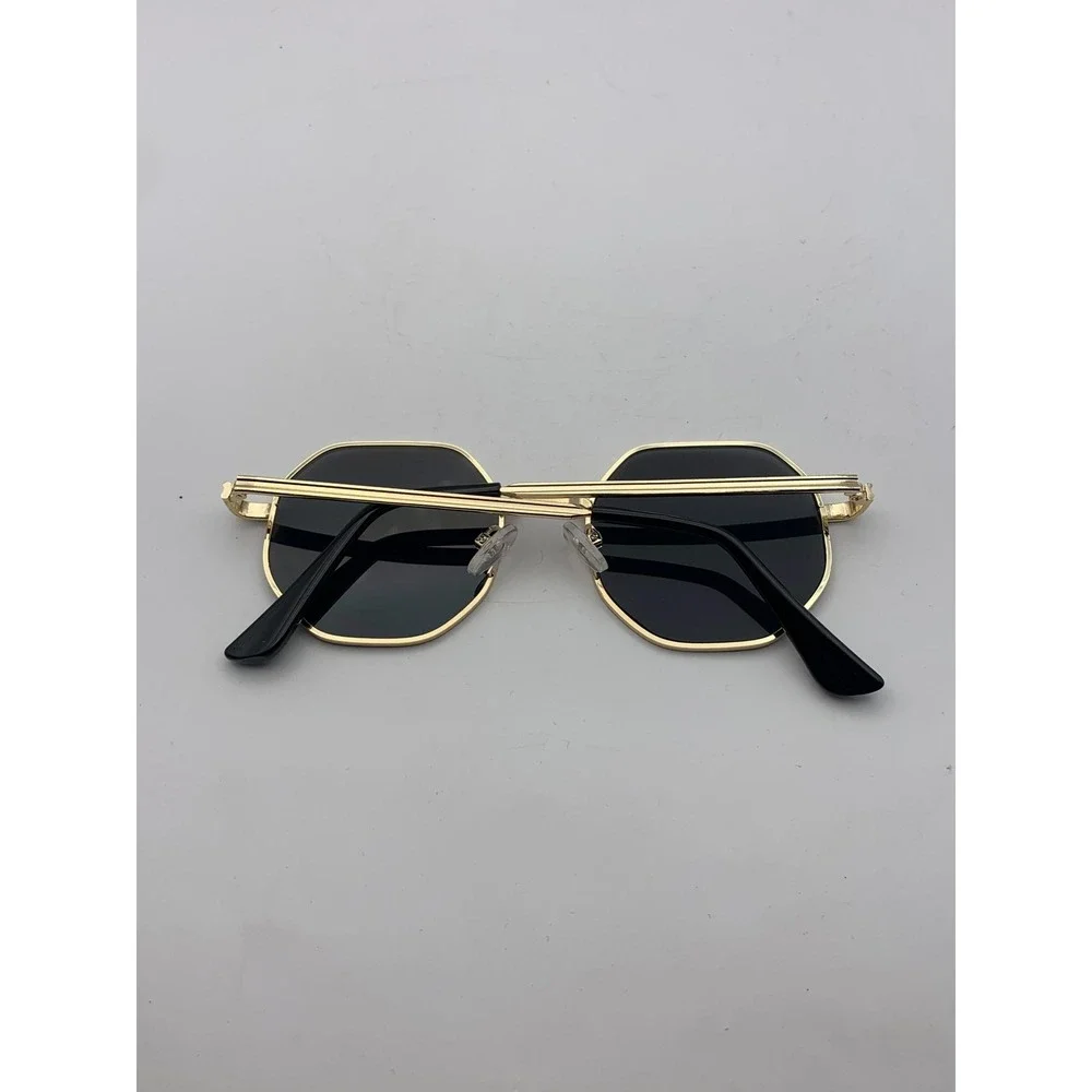Mercedes Benz 743 Sunglasses Mens Gold Gray Round Geometric Metal Made In Italy